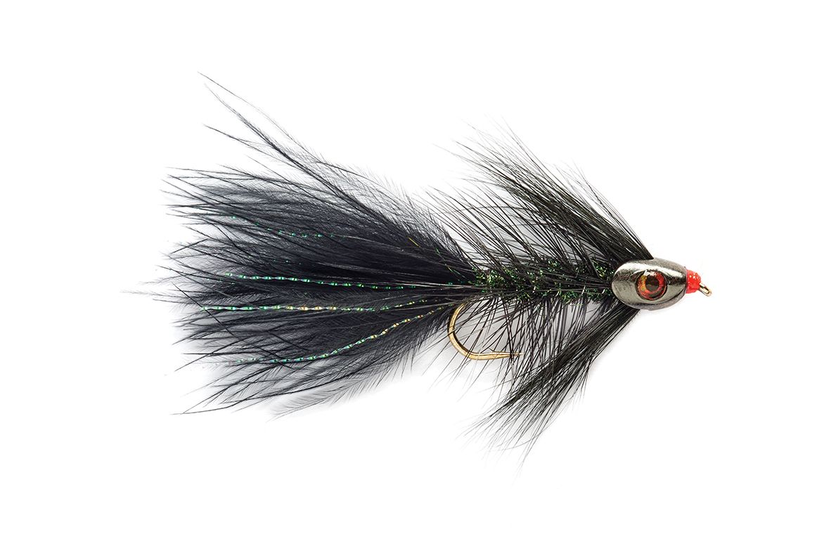 Immagine di FULLING MILL STREAMER WOOLLY BUGGER BLACK SKULLHEAD