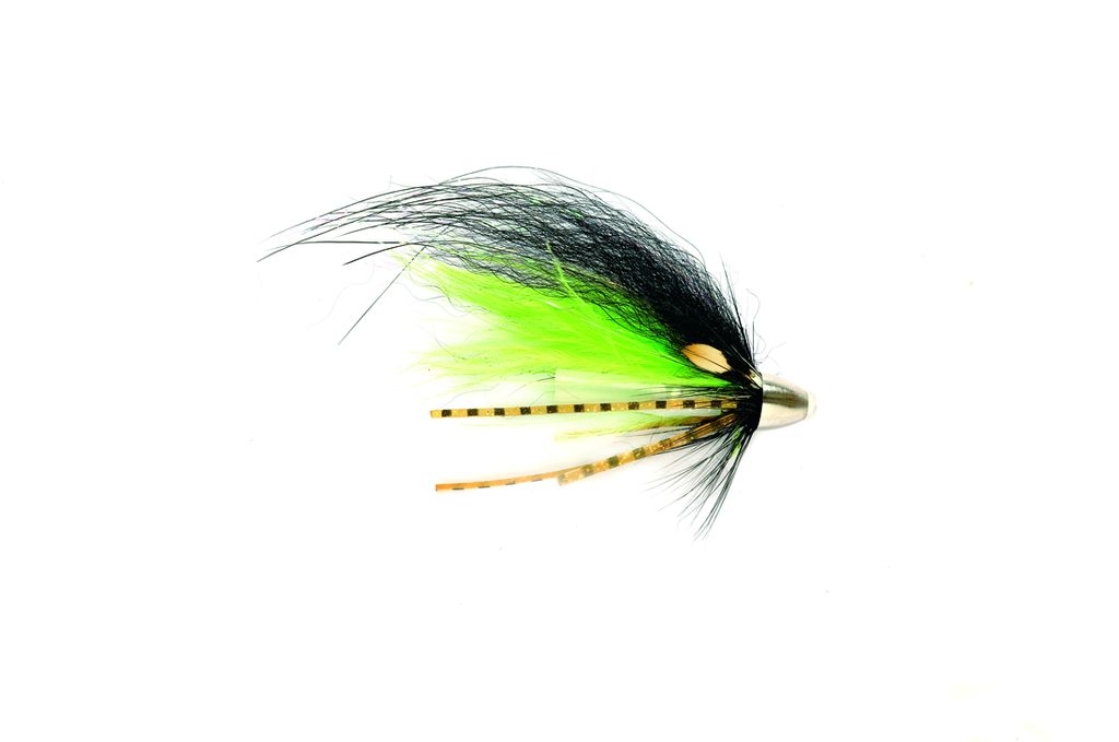 Image de TUBE FLIES RUBBER LEG BLACK & CHARTREUSE