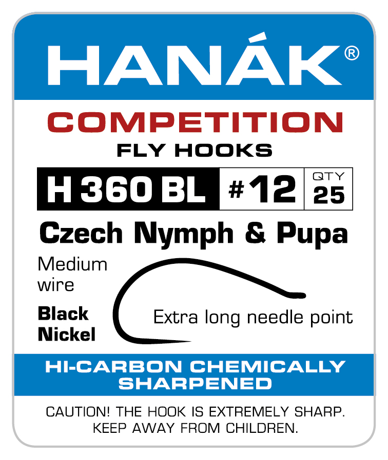 Bild von HANAK CZECH NYMPH PUPA - BLACK NICKEL