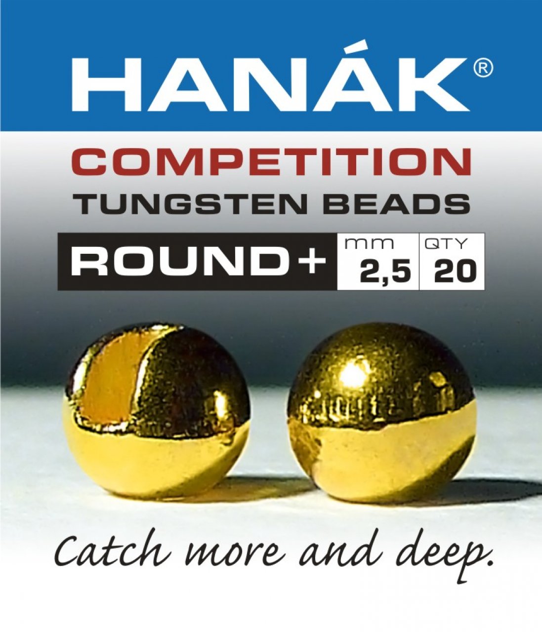 Bild von HANAK TUNGSTEN BEADS ROUND + GOLD