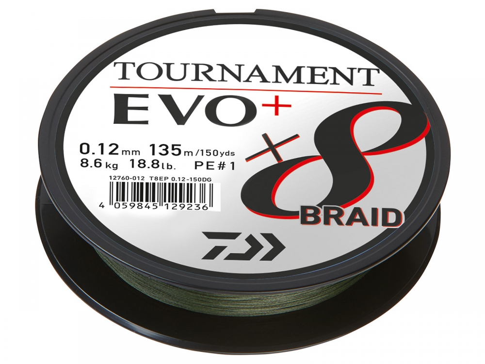 Bild von DAIWA TOURNAMENT X8 BRAID EVO 135M DUNKELGRÜN