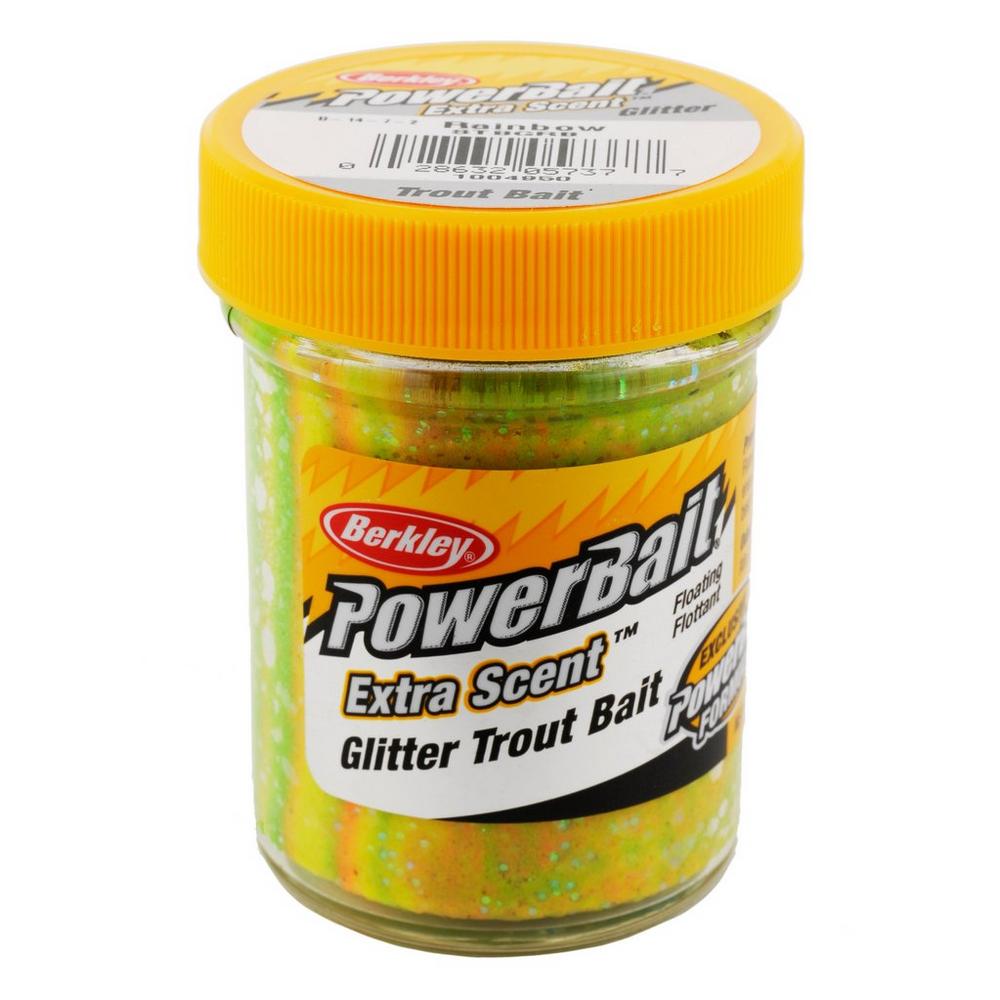 Immagine di BERKLEY POWERBAIT GLITTER TROUT BAIT RAINBOW