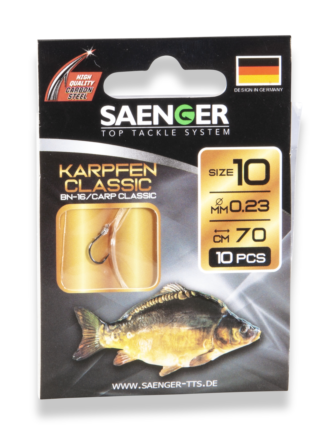 Image de SAENGER KARPFEN CLASSIC HAKEN 10Stk. 70cm BN-16