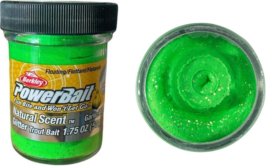 Bild von BERKLEY POWERBAIT TRTBT GARLIC SPRING GREEN GLITTER
