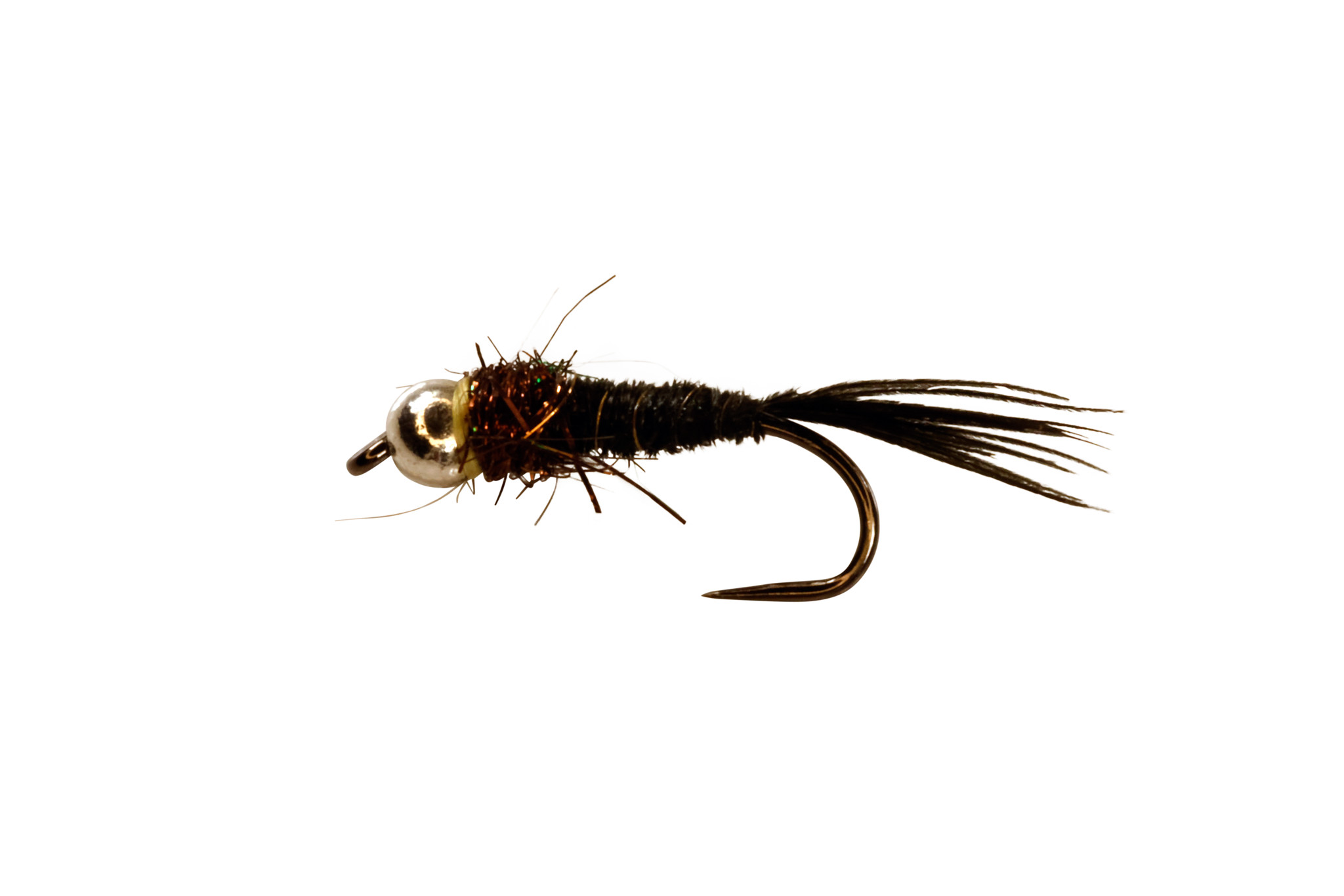 Picture of  CATCHY FLIES -  MAYFLY NYMPH TUNGSTEN  BLACK-SILVER
