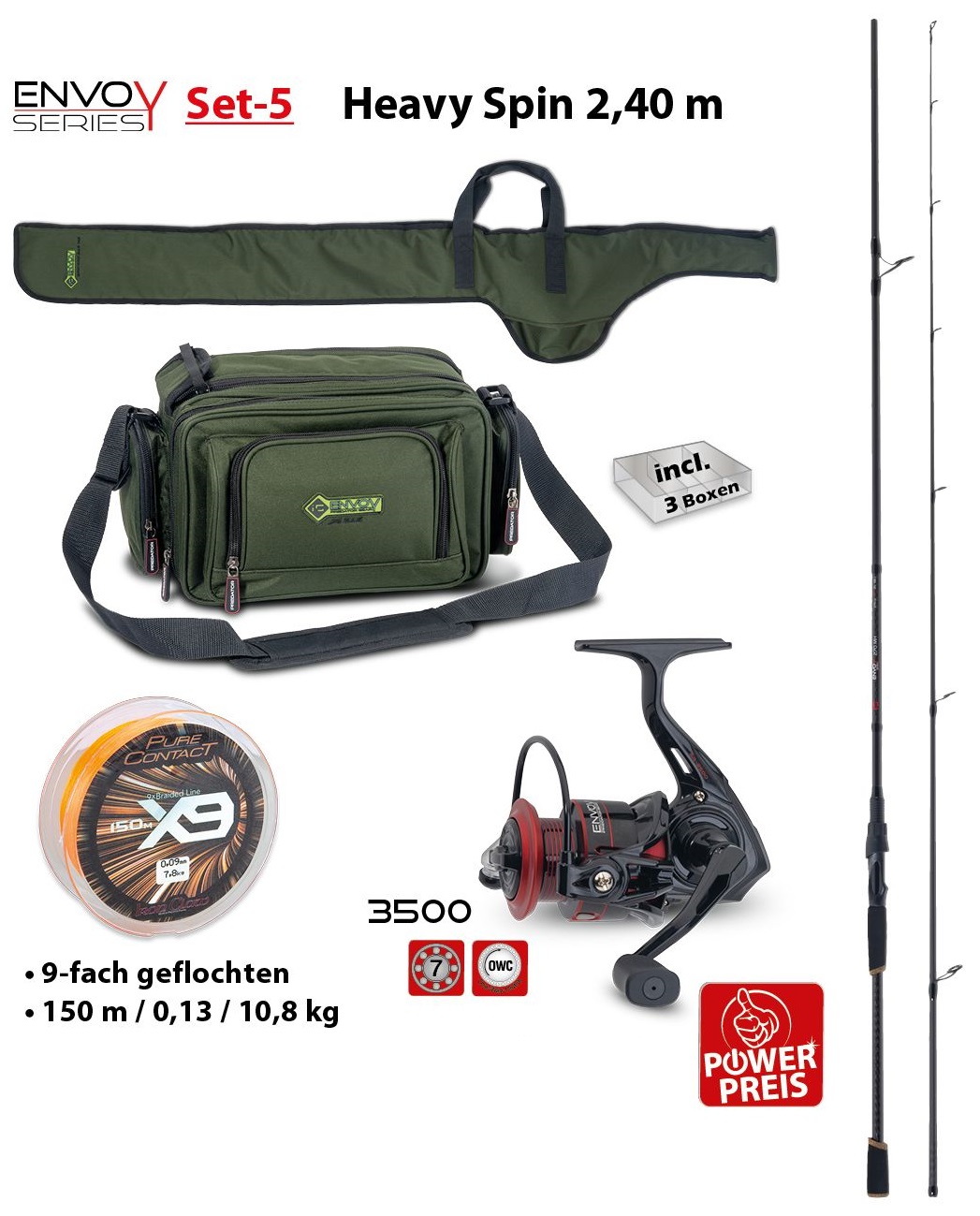 Picture of ENVOY SET-5 MEDIUM HEAVY SPIN 2.40m