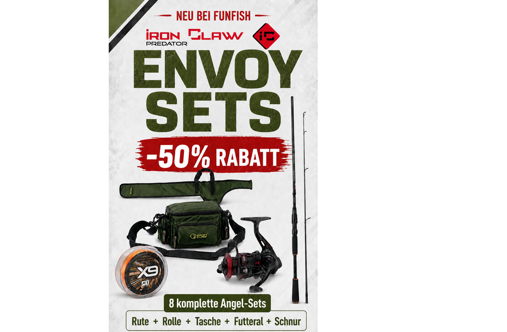 Bild von ENVOY SET-3 MEDIUM SPIN 2.40m