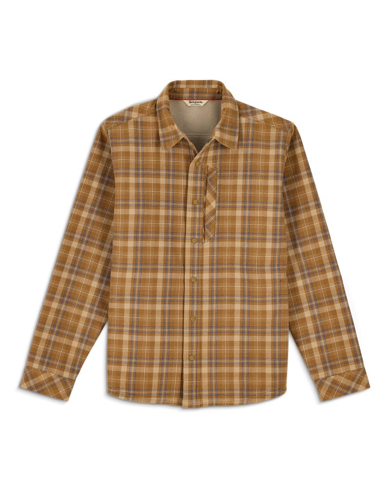 Bild von Simms Coldweather Shacket Schooner Plaid: Bronzeback