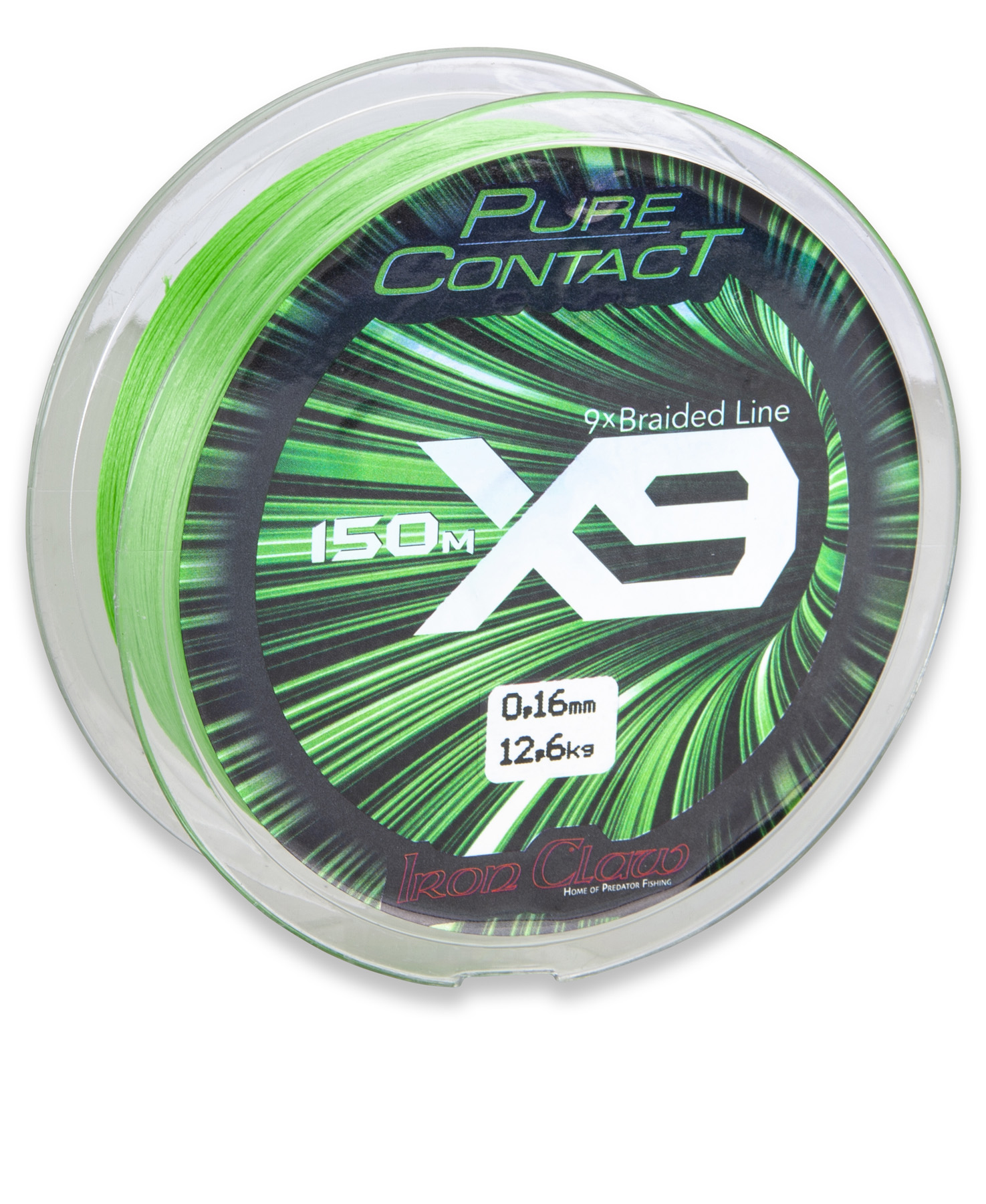 Bild von IRON CLAW Pure Contact X9 Green 150m 0,10mm