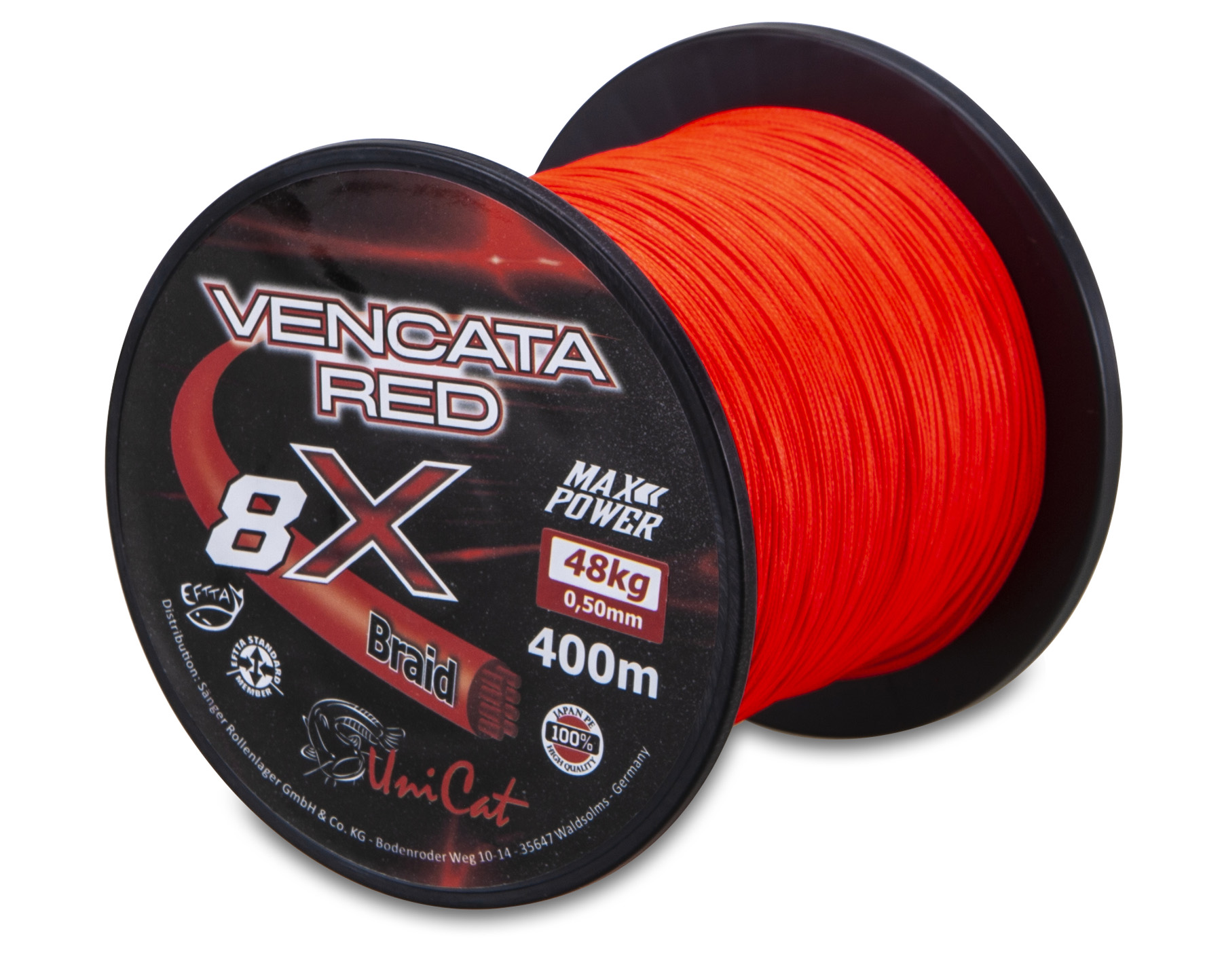 Bild von UNI CAT 8 X Vencata Red 400m 0,37mm/34kg