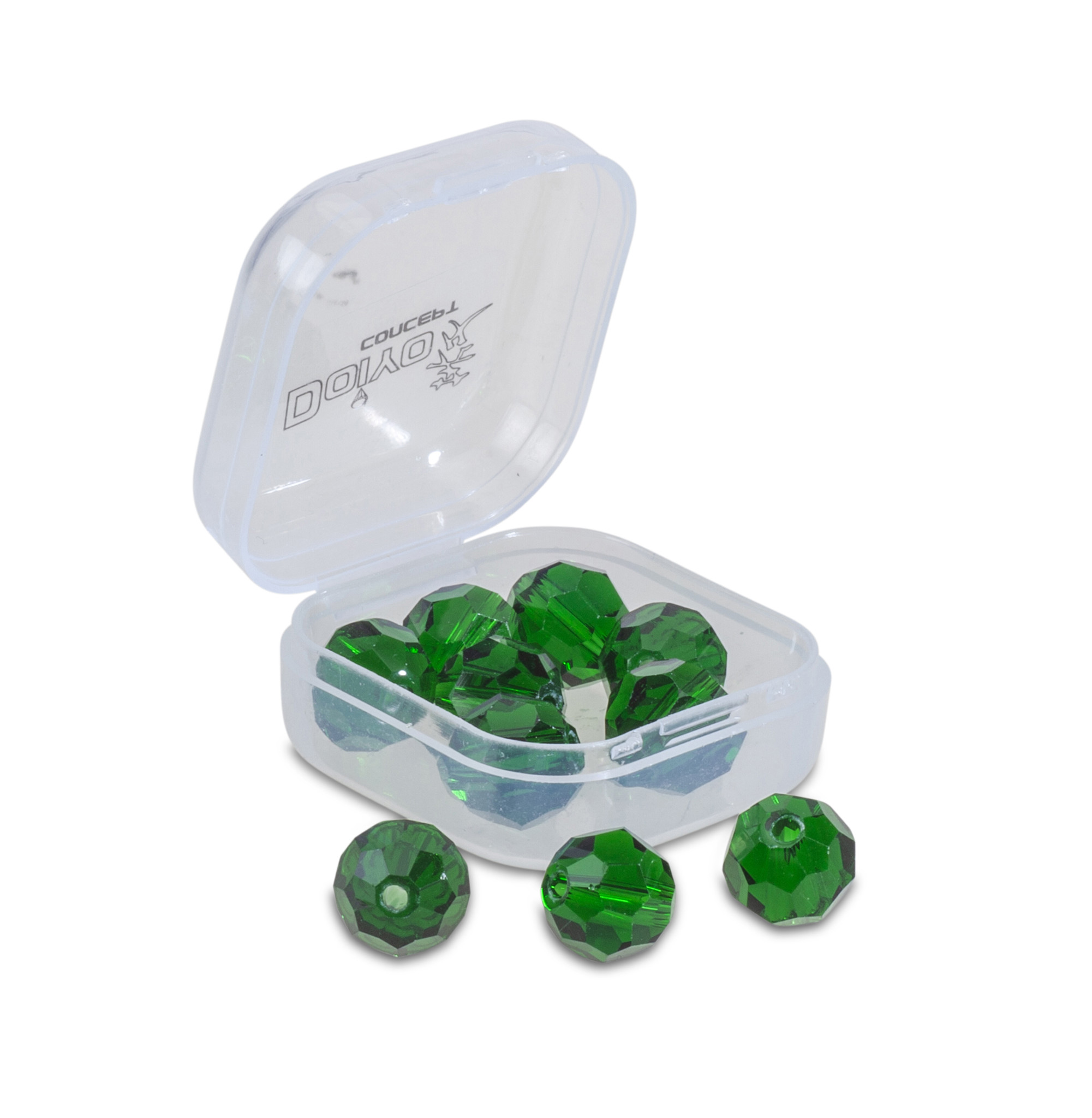 Bild von S'zuki Faceted Glass Beads green 10mm 10Stk.