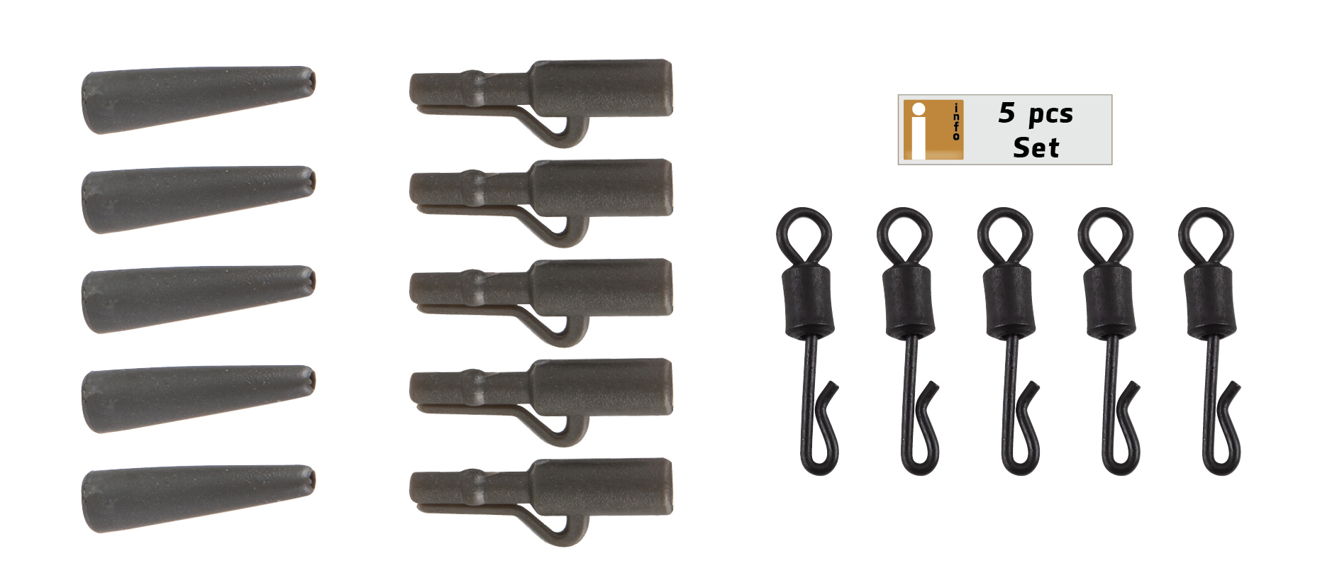Bild von Quick Change Saftey Lead Clip Kit 5pcs. Army Green