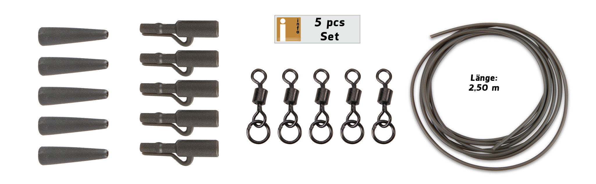 Bild von 360° Flex Ring Swivel Saftey Clip Power Pack 5 Kits Army Green