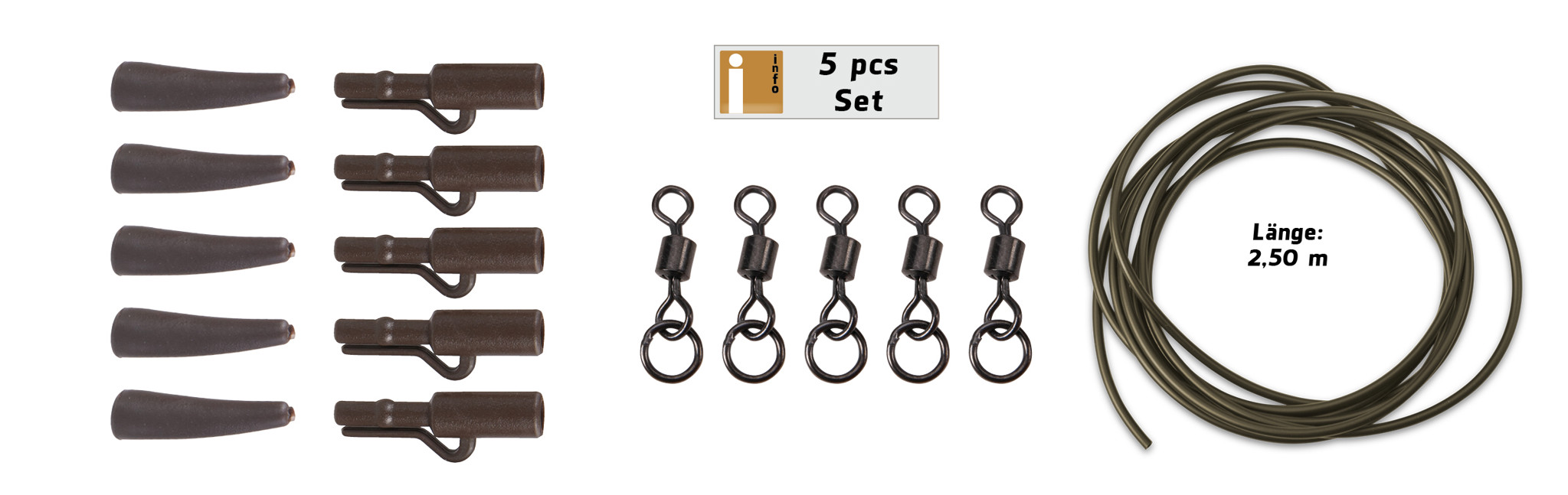 Bild von 360° Flex Ring Swivel Saftey Clip Power Pack 5 Kits Brown