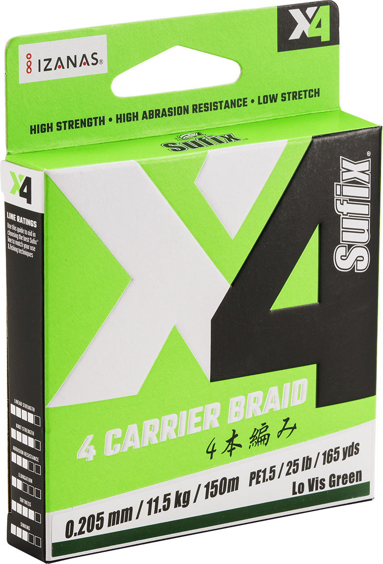 Immagine di X4 BRAID L.VIS GREEN 150M 33