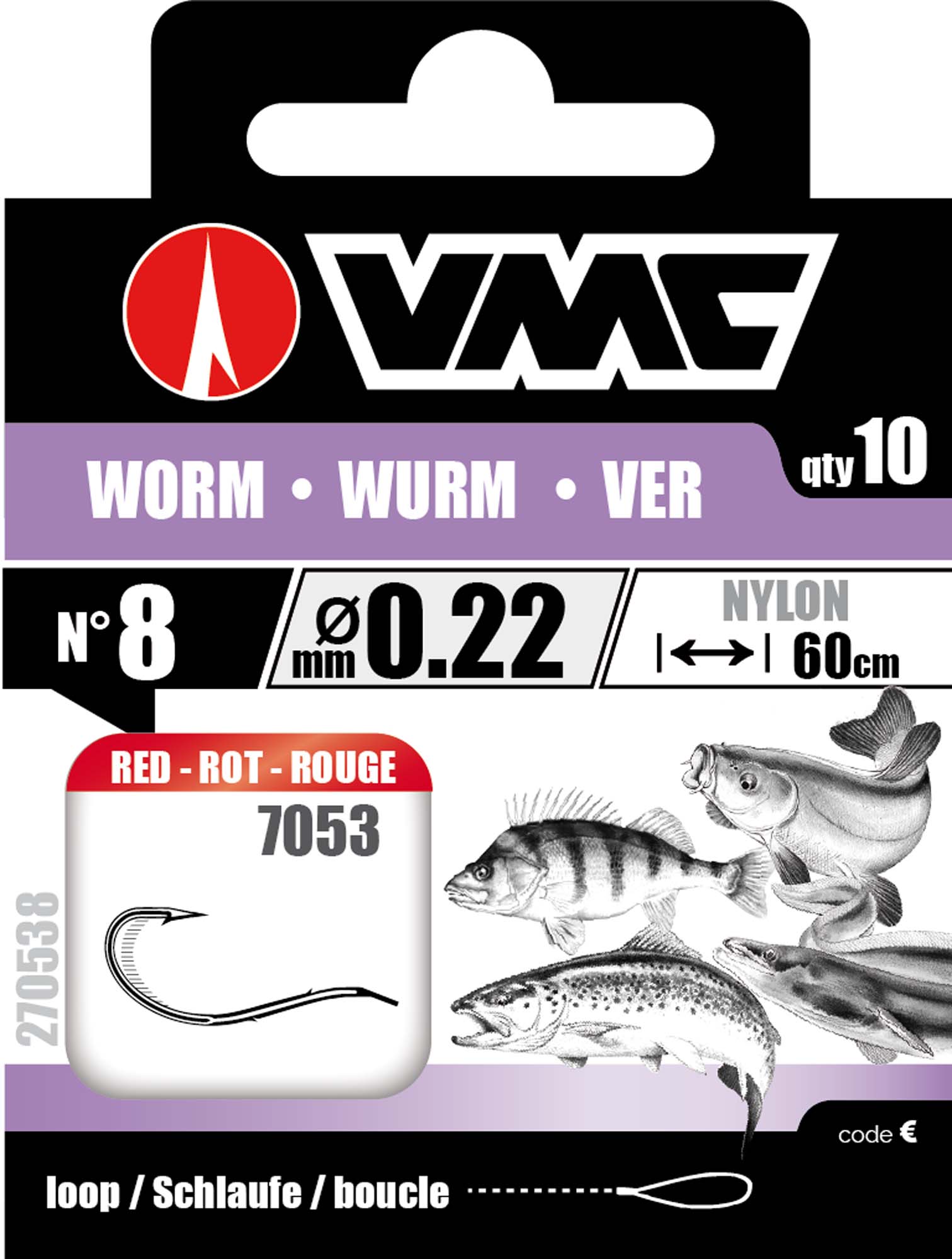 Bild von WORM BN 60CM NYLON 0.25 H6