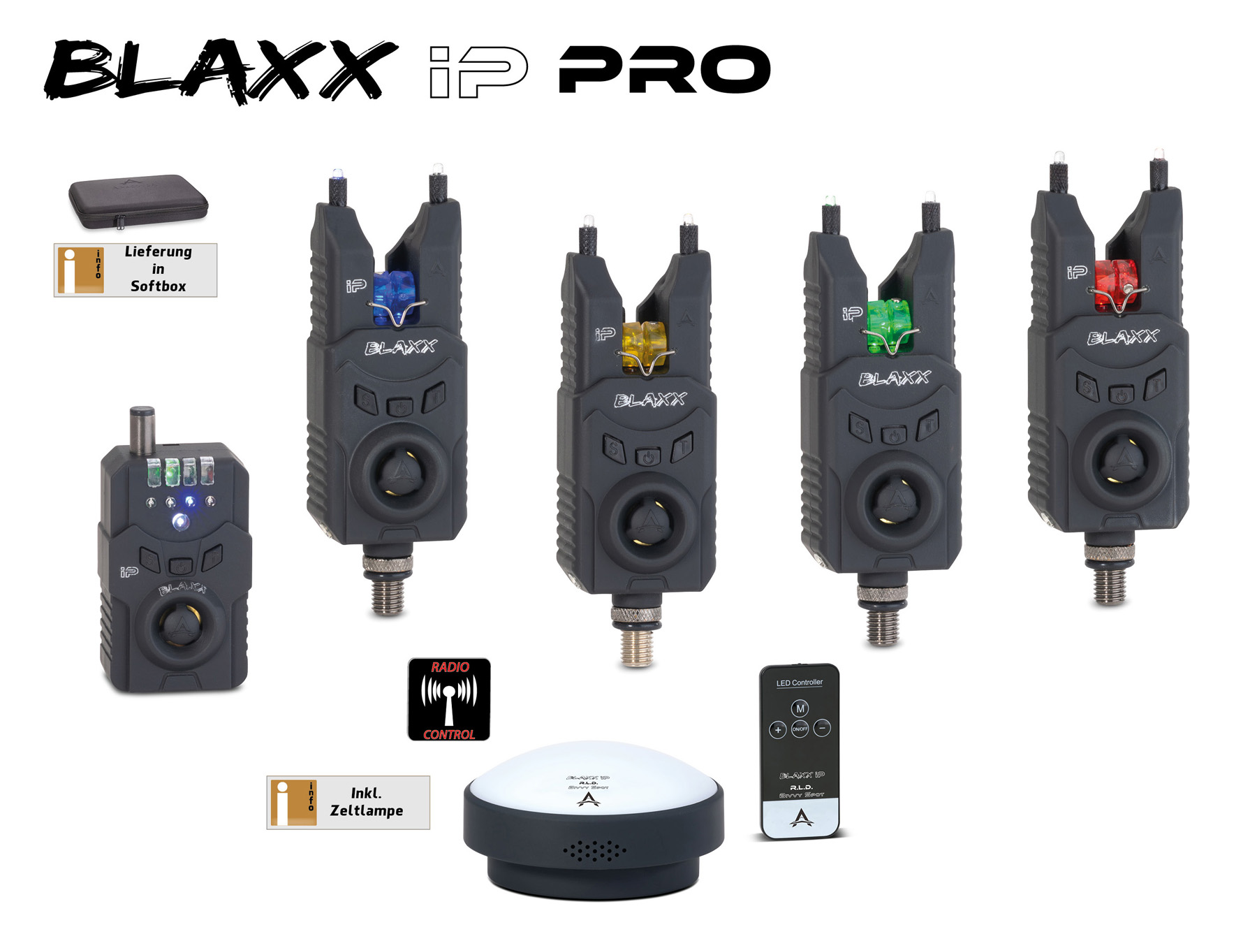 Bild von BLAXX iP 4+1+1 Pro Set Red, Green, Blue, Yell