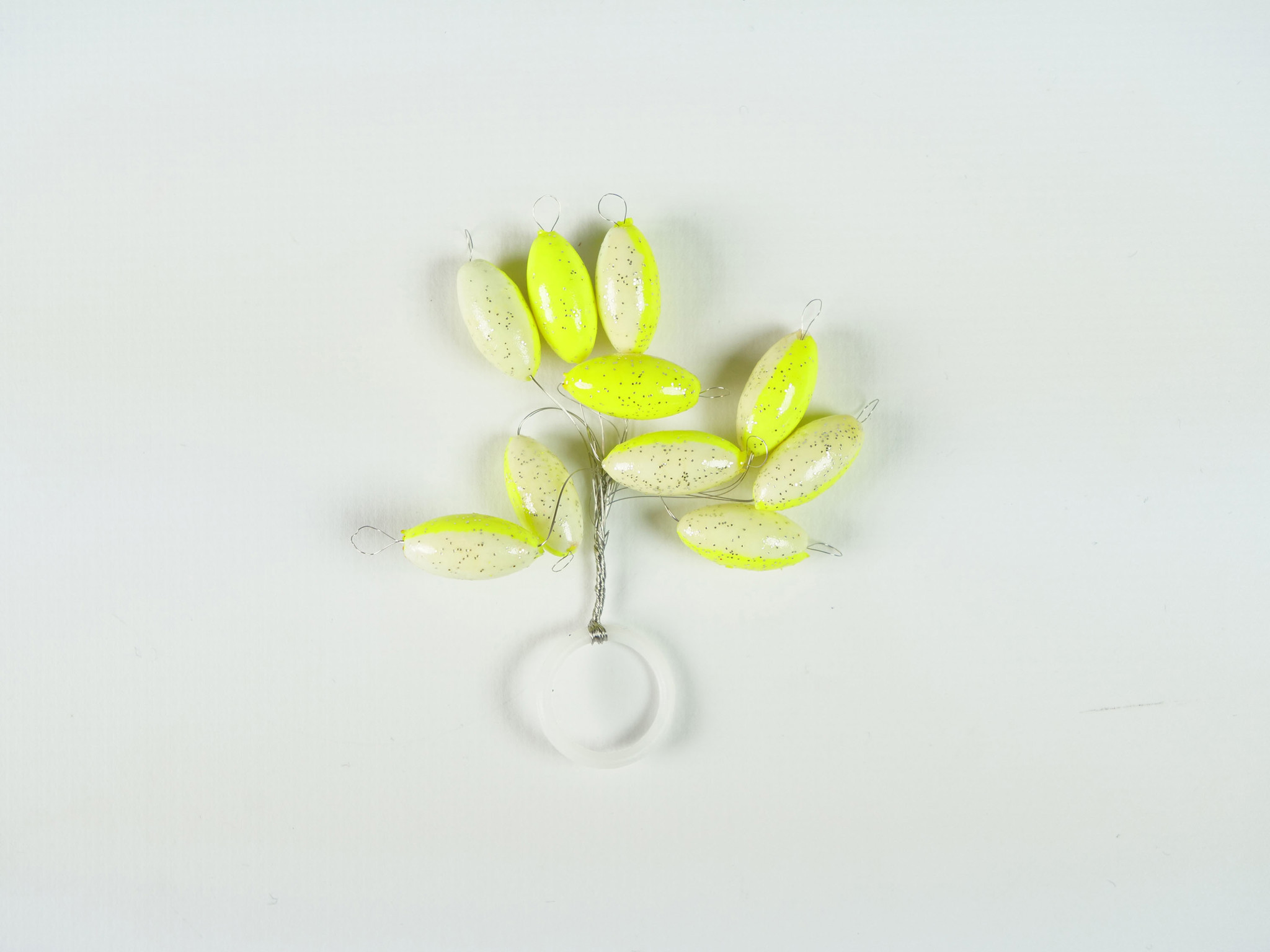 Bild von OVAL FLOATING BEAD YELLOW X10