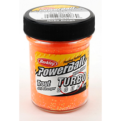 Bild von BERKLEY TROUT BAIT GARLIC FLUORESCENT ORANGE GLITTER NATURAL SCENT