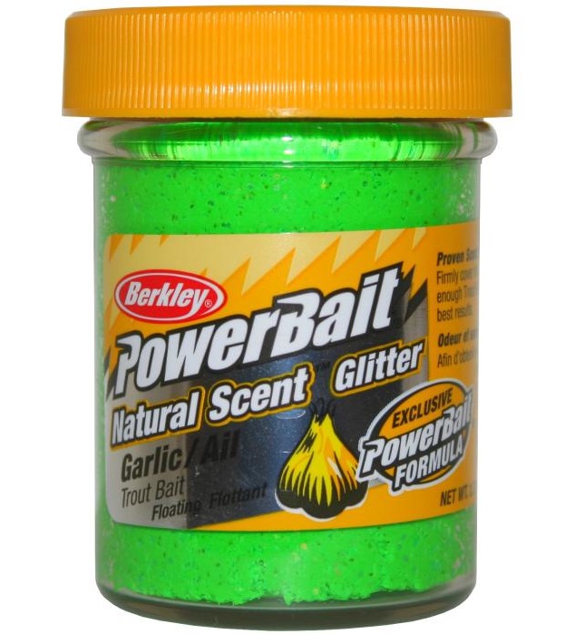 Bild von BERKLEY TROUT BAIT GARLIC SPRING GREEN GLITTER NATURAL SCENT