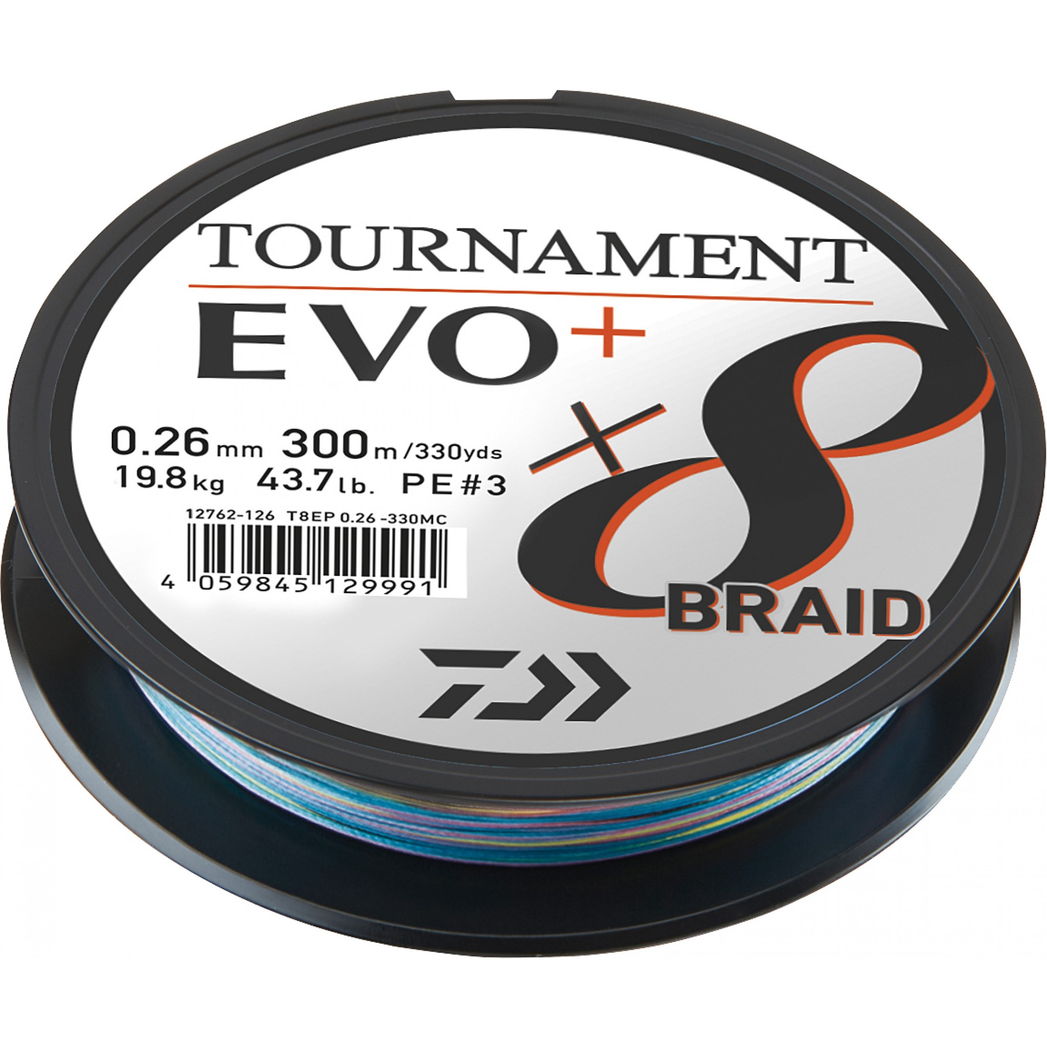 Bild von  DAIWA TOURNAMENT X8 BRAID EVO 300M MULTICOLOR